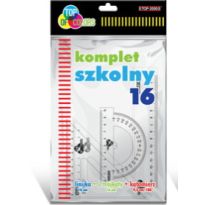 Komplet szkolny Top-2000 linijka 16, 2 ekierki + kątomierz
