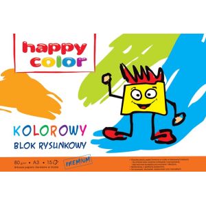 Blok rysunkowy A4 kolorowy 15k 80g