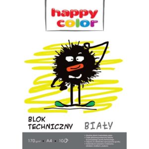 Blok techniczny A4 biały 10k 170g