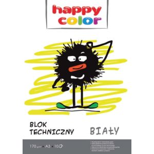 Blok techniczny A3 biały 10k 170g