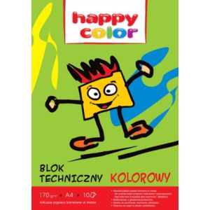 Blok techniczny A4 kolorowy 10k 170g