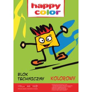 Blok techniczny A3 kolorowy 10k 170g