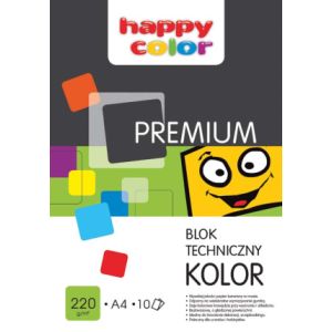 Blok techniczny A4 kolorowy 10k 220g