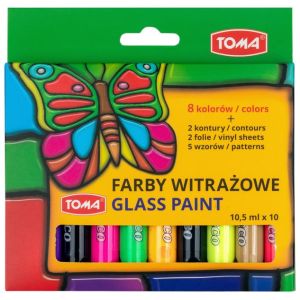 Farby witrażowe do szkła Toma 10szt TO-750