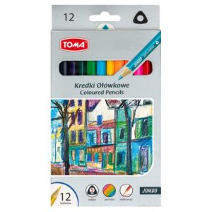 Kredki trójkatne Jumbo Toma 12szt