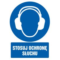 Znak Stosuj ochronę słuchu