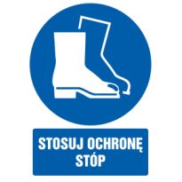 Znak Stosuj ochronę stóp