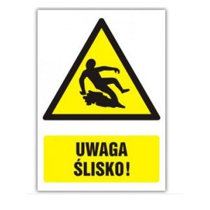 Znak Uwaga ślisko