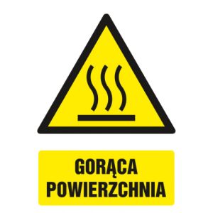 Znak Gorąca powierzchnia