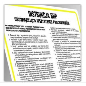 Znak Instrukcja ogólna BHP obowiązująca wszystkich pracowników
