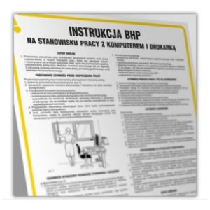 Znak Instrukcja postępowania na stanowisku pracy z komputerem i
