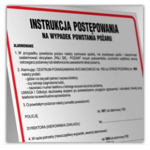 Znak Instrukcja ogólna przeciwpożarowa