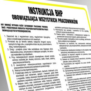 Znak Instrukcja BHP dla pomieszczeń administracyjno-biurowych