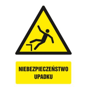 Znak Niebezpieczeństwo upadku