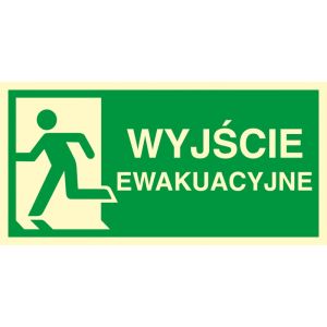 Znak Kierunek do wyjścia ewakuacyjnego – w lewo