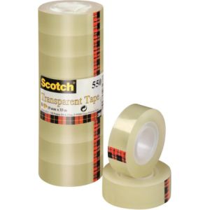 Taśma Scotch 550 transparentna 19mmx33m 8szt