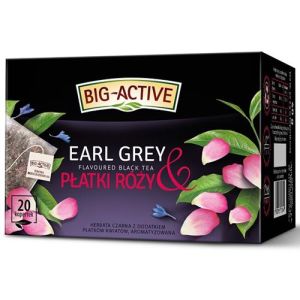 Herbata Big Active Earl Grey płatki róży 20tb