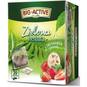 Herbata Big Active zielona truskawka i graviola 20tb