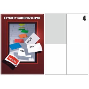 Etykiety samoprzylepne Emeko 105x148,5 100ark 4 str