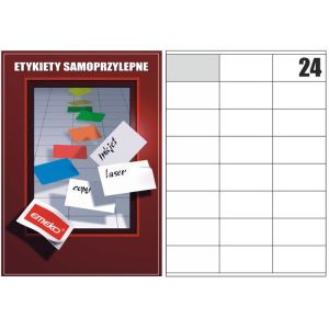 Etykiety samoprzylepne Emeko 70x36 100szt 24 str