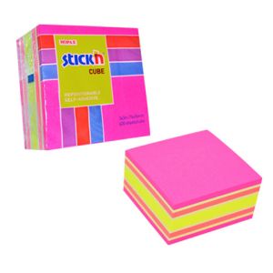Karteczki samoprzylepne Stickn 76x76 400szt różowy mix