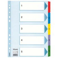 Przekładki Esselte A4 Mylar 1-5 kartonowe 100160