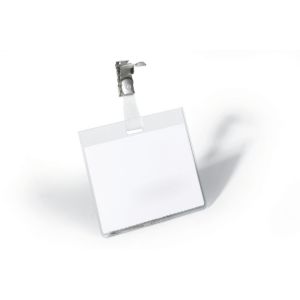 Identyfikator z klipem Durable poziomy 60x90 8003 25szt