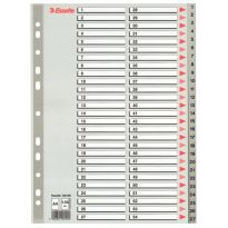 Przekładki Esselte A4 plastikowe 1-54 numeryczne 100109