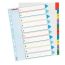 Przekładki Esselte A4 1-10 Mylar kartonowe karta opisowa 100208