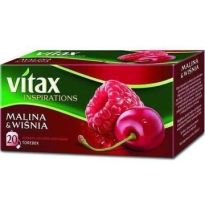 Herbata Vitax Malina i wiśnia 20 torebek