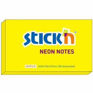 Karteczki samoprzylepne Stick`n 127x76 żółty neon 21135