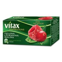 Herbata Vitax Inspirations Żurawina malina 20tb