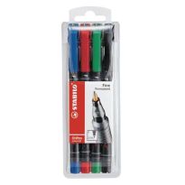 Foliopis Stabilo OHPen F 0,7mm kpl 4szt 842/4