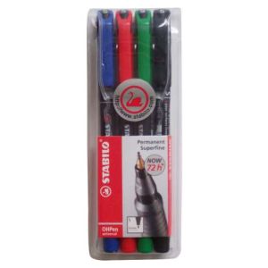 Foliopis Stabilo OHPen S 0,4mm kpl 4szt 841 4