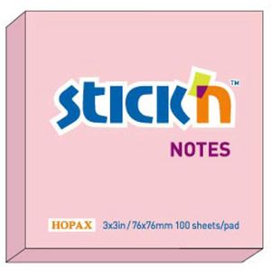 Karteczki samoprzylepne Stick`n 76x76 różowy pastel