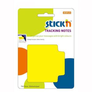 Przekładki samoprzylepne Stick`n 70x70 żółte neon 21478