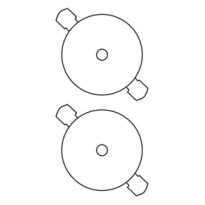 Etykiety samoprzylepne Avery CD L7760-25 białe błyszczące