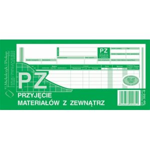 Druk MiP 352-8 PZ Przyjęcie materiałów z zewn 1 A4