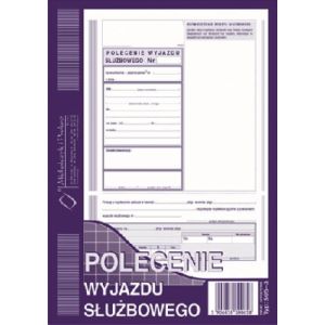 Druk MiP 505-3 Polecenie wyjazdu służbowego A5