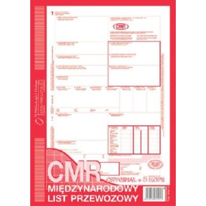 Druk MiP 800-3 CMR Międzynarodowy list przewozowy A4